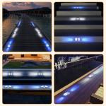 IP68 Waterproof Garden Solar Powered Fence Light Yard Deck Light Led Steps Patio