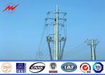 12m Height Spray Paint Galvanised Steel Poles For Transmission Equipment