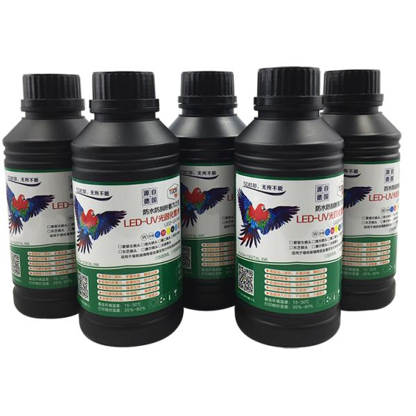 Strong Adhesion EPSON UV Ink Low Smell Uv Dye Ink 500ML/Bottle For Epson Printing