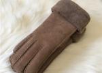 ladies double face shearling Turn Cuff gloves hand sewn shearling suede gloves