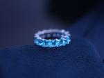 Emerald Sterling Silver Custom Jewelry Square Diamond Rings