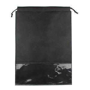 Wholesale Black Color Printing Logo Design Custom Drawstring Bags Lightweight Non Woven Cloth from china suppliers
