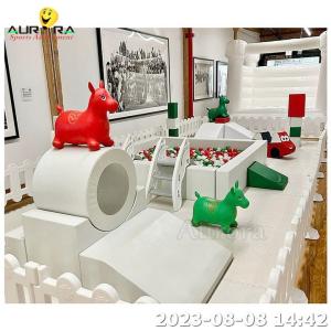 Wholesale Soft Play Equipment Indoor Soft Play Square White Bounce House Ball Pit With Slide from china suppliers