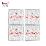 Sustainable Clear Float Tempered Glass Coaster Custom Cut Shape Kitchen Cutting