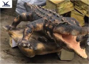 Wholesale Aquarium Life Size Animatronic Animals Artificial Alligator Waterproof Statues from china suppliers