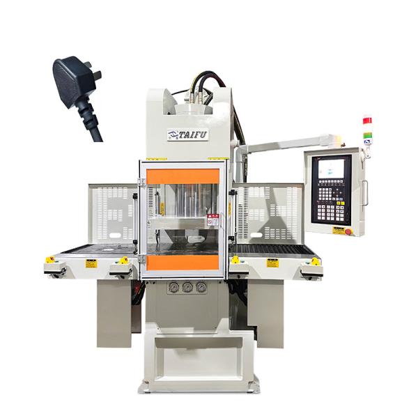 85 Ton Double Slide Power Cord Vertical Injection Molding Machine For Plug