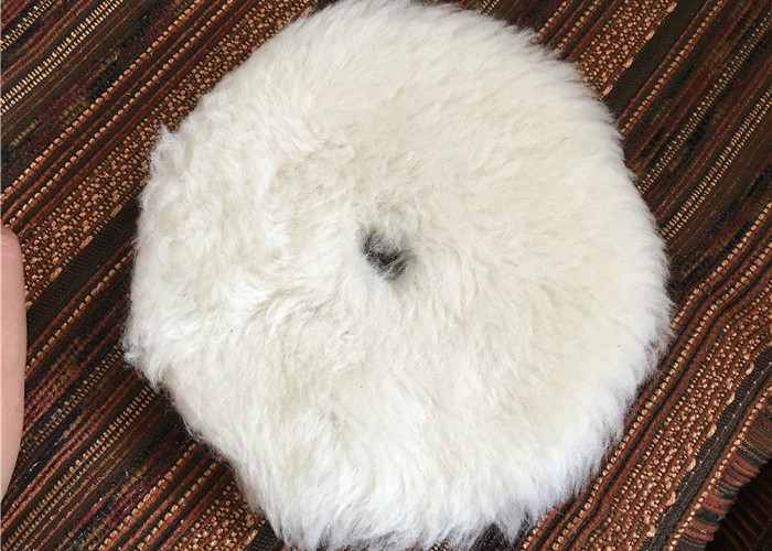 Eco Friendly Hard Genuine Wool Polishing Pad Round Shape For Car Care
