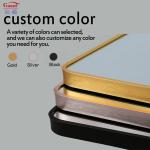 Modern Black Metal Large House Decor Mirror with Aluminium Alloy Frame and Gold
