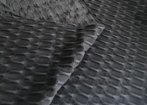 China Irregular Ribbed Jacquard Polyester Spandex Fabric For Running Tights on sale