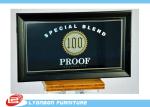 Store Durable Wood Display Accessory With Printing logo , Black MDF Display Sign