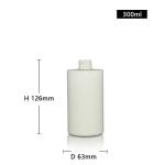 Soft Touch Finish Plastic Lotion Bottle 300ml Round Shape With Matte Pump