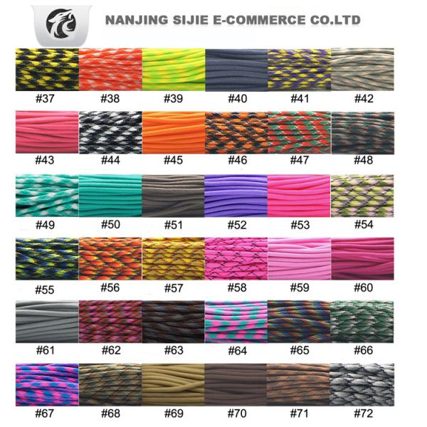 Outdoor Survival Paracord 550 with 7 Inner Strand Typeiii Polyester Paracord Rope
