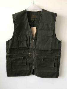 Wholesale vest, waistcoat, polyester washed fabric, weeding vest, weeding waistcoat, S-3XL, 4 colors: black, blue, green &amp; beige from china suppliers