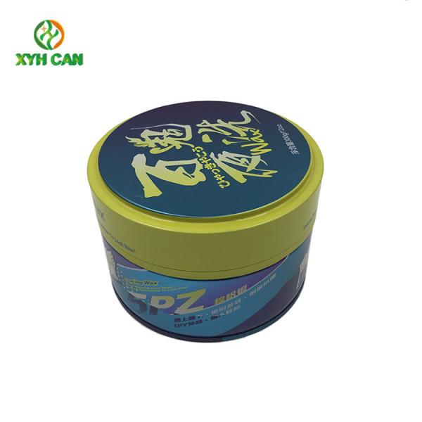 Wax Tin Can Custom Printed 6oz High Round Flat Shape Candle Tins 500ml