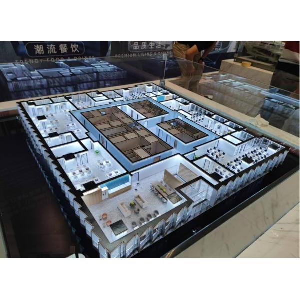 High Precision 1:150 Scale Model Factory Architectural Scale Models With LED Lighting