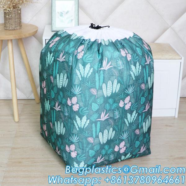 Drawstring Closure Sacks, Heavy Duty Laundry Bag Shoulder Strap, Tear Resistant Polyester Utility Bag Holds