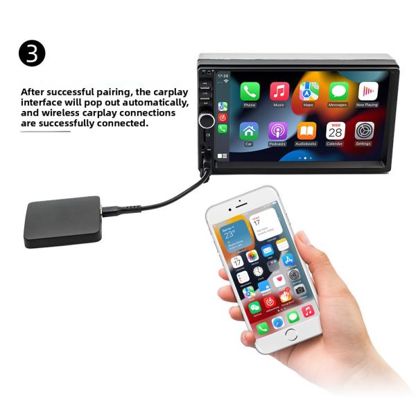 Creatall Wireless CarPlay Adapter Auto Car-Mounted Interconnect Box Android Compatibility Converts Wired Wireless for Enhanced