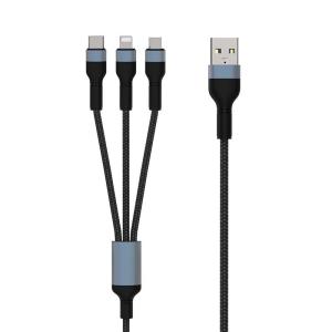 Wholesale Black Super Fast Nylon Braided Charging Cable M04 2.4A 5V Compatible from china suppliers
