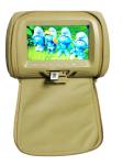 DC 12V 7 Inch Headrest Monitor , Car TV Screens Headrest With Copy Leather