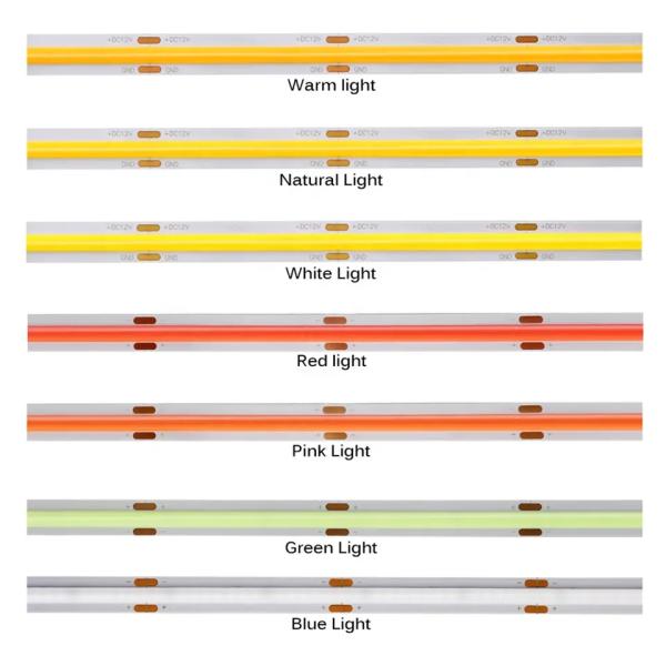 Dimmable COB Led Strip 12V 24V W WW 2700K 6000K for Cabinet Light 5M 16.4ft Long