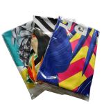 Recycled Material White and Yellow Stripe Pineapple Printed Sand Free Swimming
