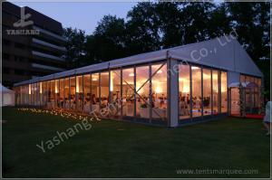 Wholesale 350 Seater Wedding Reception Marquee Banquet Tent Rental With Clear Glass Walls from china suppliers