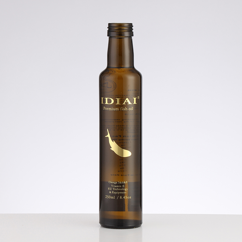 Clients' Specific Requirements Custom Logo Glass Bottle for Olive Oil 250ml 500ml Brown