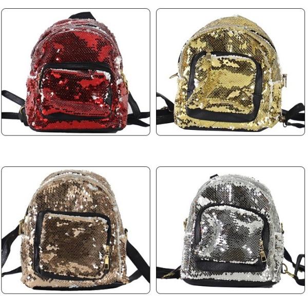 Sublimation Custom Photo Glitter Sequin Backpack Trendy Travel Sparkly Backpack For Heat Transfer