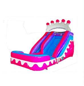 Wholesale Pink Crown Inflatable Wet Dry Inflatable Slide With The Pool from china suppliers