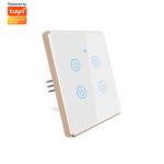 EU/US Standard Metal Bezel 4 Gang Household Switch Remote Smart Wall Light