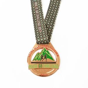 Wholesale Route 68 Challenge Copper Finish Metal Running Medal For Marathon Events from china suppliers