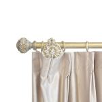 Painted Surface Treatment Metal Pipe Curtain Rods Customized Length For Hotel
