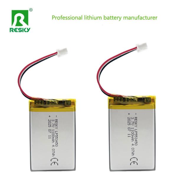 Rechargeable Lithium Batteries 553450 3.7V 1100mAh 1200mAh 4.07wh Storage Lipo Battery Cell