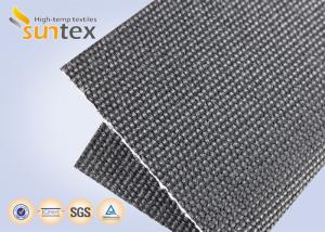Wholesale 880C Stainless Steel Wire Reinforced Glass Fabric Coated With PU And Graphite For Fire Curtain Barrier from china suppliers