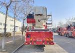 Shanghai Jindun VOLVO FM540 84R Aerial Ladder Fire Truck H Style Outrigger