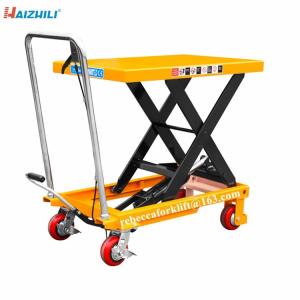 Wholesale Factory supply safety device 500kg load capacity manual scissor lift table from china suppliers