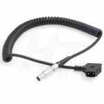 RED Epic Scarlet Dragon Camera D-Tap Coiled Power Cable to Lemo Female 1B 6 Pin