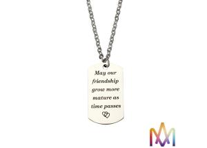 Wholesale 2.5mm Thickness SS304 Mens Engravable Pendant Necklaces from china suppliers