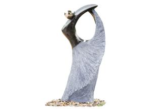 Wholesale Happy Moment Statue Water Fountains , 47&quot; Handcrafted Garden Statue Fountains from china suppliers