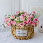 Small roses are used to decorate wedding bouquets and hotel home furnishings