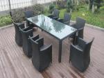 9pcs outdoor rattan dining set