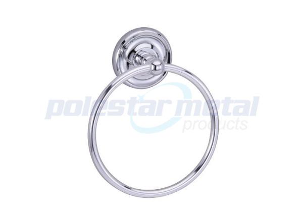 Zamak 4400 Series Bathroom Hardware Accessories Polished Chrome Towel Ring 6-1/4