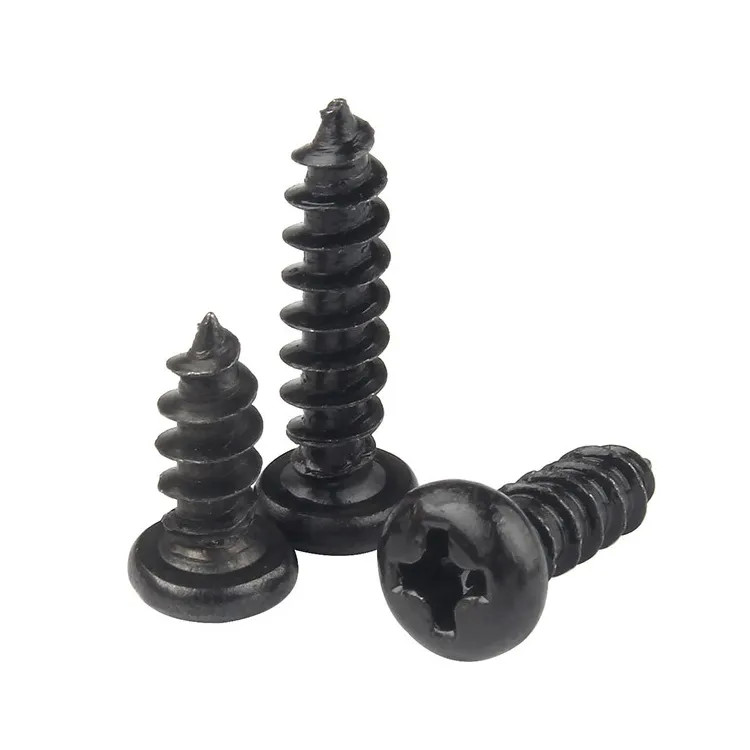Self Tapping Drywall Screws DIN933 Flat Cross Head Steel Black Coated Wood Screw