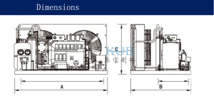 5 Ton Outdoor Cooling Condensing Unit with BFS51 Compressor