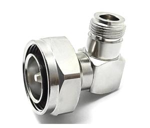 Wholesale 7/16 DIN Male To N Female Right Angle Coaxial Cable Connector 2500V Rms Dielectric Strength from china suppliers