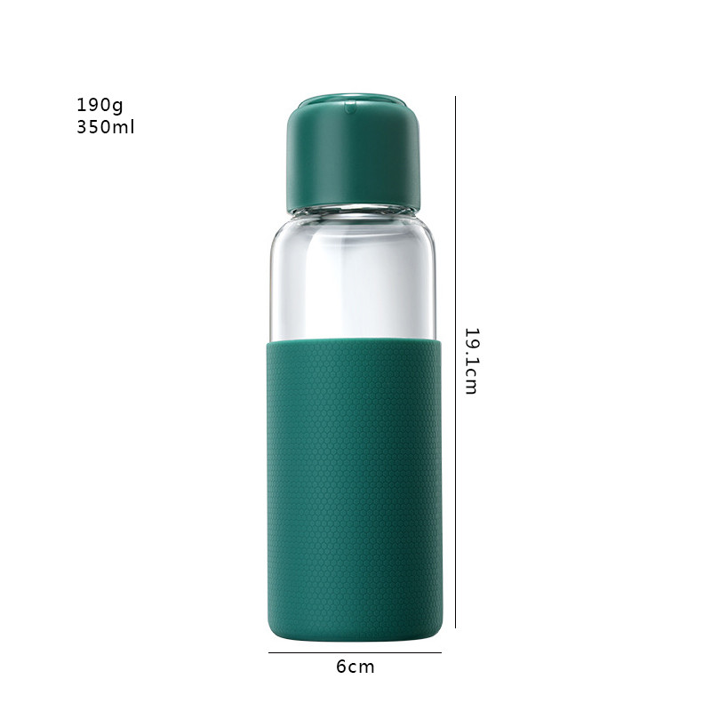 Anti Scalding Unbreakable Glass Water Bottle Custom Logo Printed 350ML Capacity