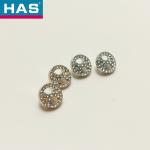 Circular Diamond Buttons 11mm Custom Metal Buttons For Shirts