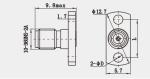 50Ω Stainless Steel Material MSSM Female RF Coaxial Connector With Micro-strip