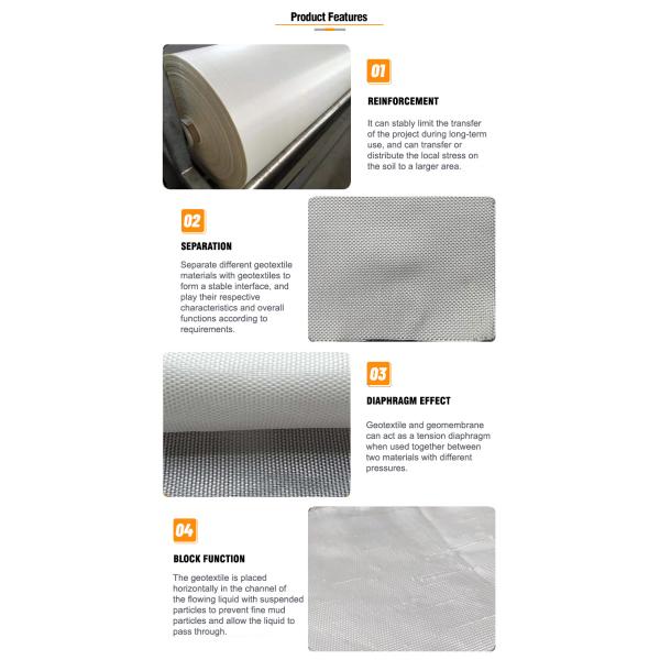 Plastic silt fence film pp material fabric woven geotextile for garden