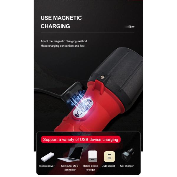 LCD Screen Display LED Flashlight Power 3W Electric Torch High Lumen Usb Rechargeable